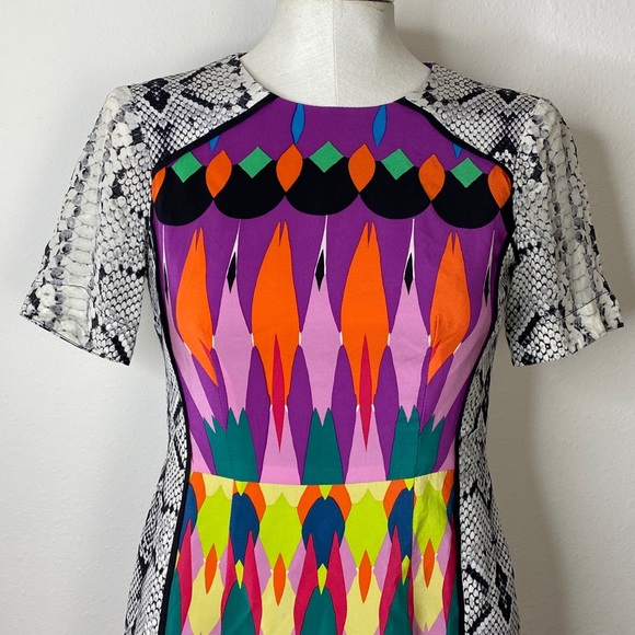 NANETTE LAPORE Geometric Snake Silk Sheath Dress - Picture 3 of 6